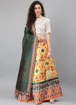 Tussar Silk Multi Colour Navratri Wear Printed Lehenga Choli